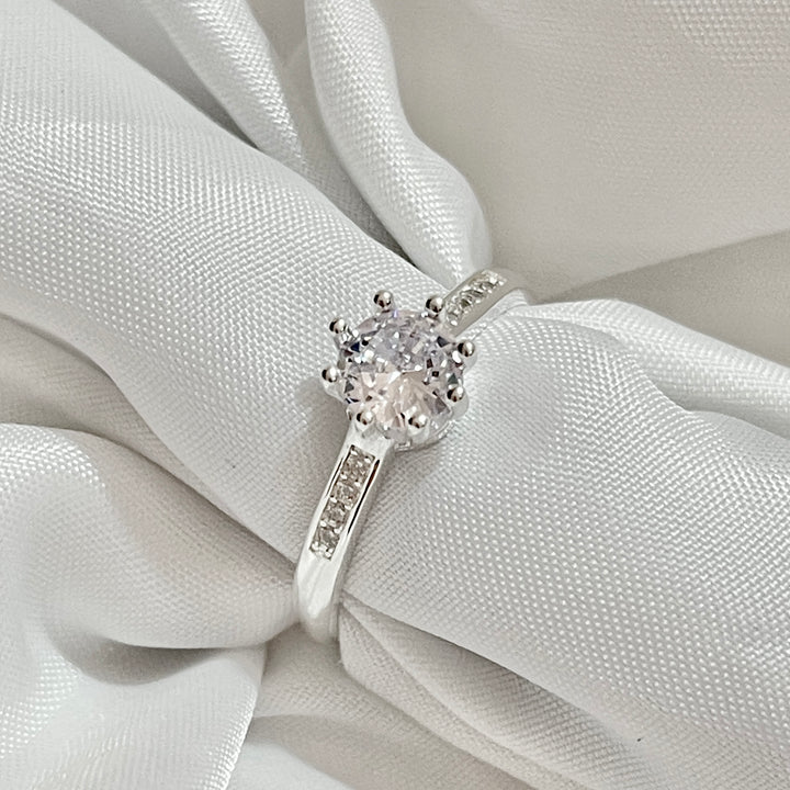 Anillo de Compromiso Mini Raya 💐Plata 925 | Nicola Joyería 