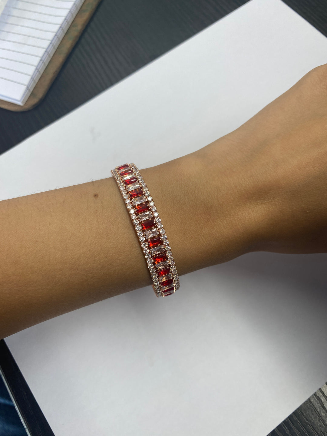 Pulsera Acero 💗🟥 Aro Oro Rosa