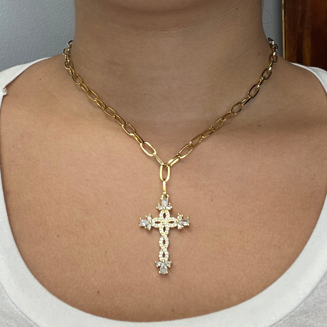 Gargantilla de Acero Cruz Infinito ♾️