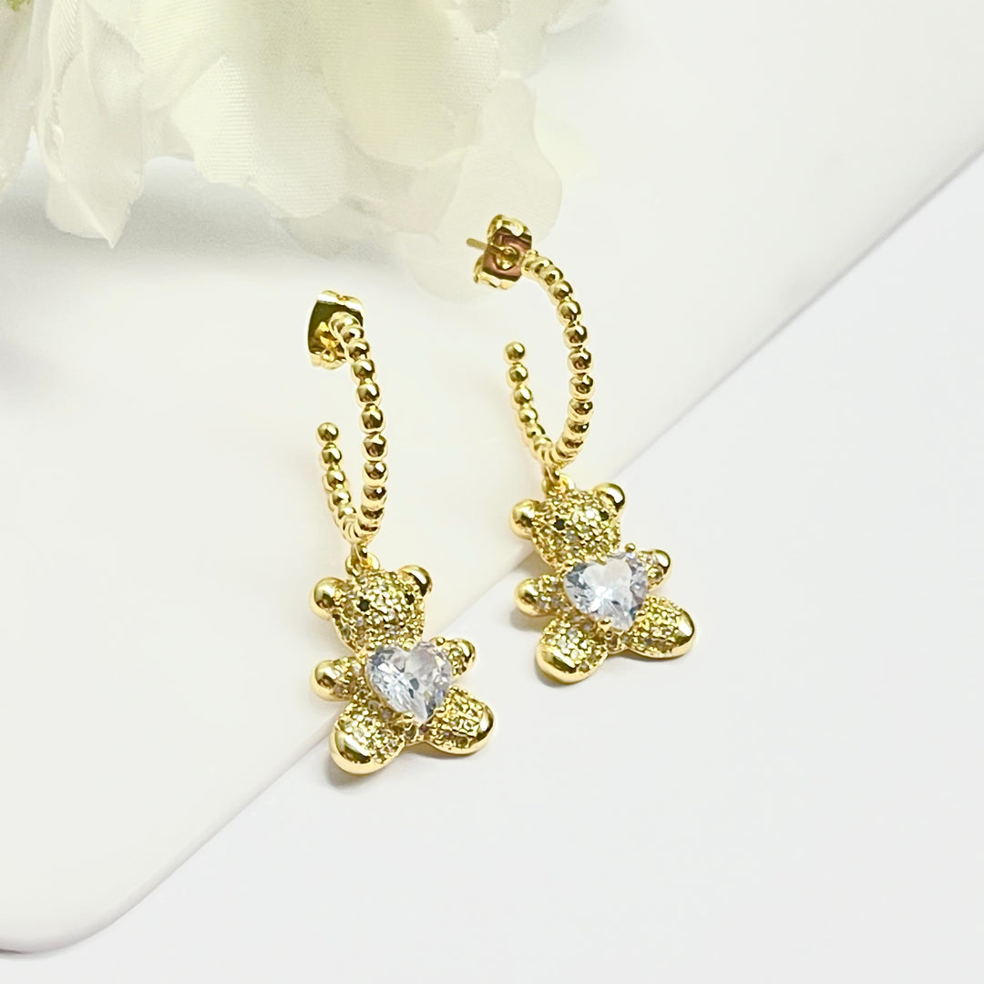 Aretes de Acero Oso 🐻