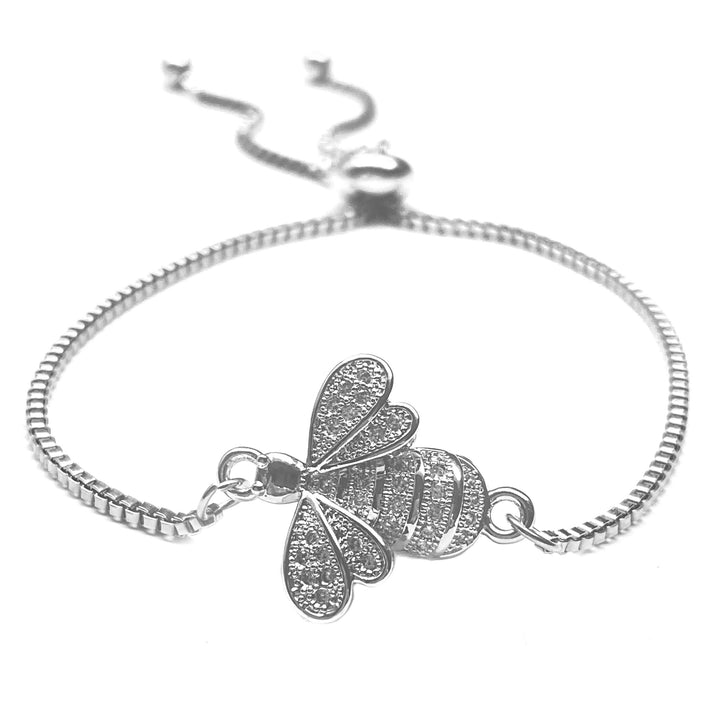 Pulsera Acero 🐝 Abeja Plateada