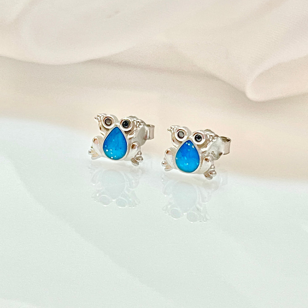 Aretes Plata 🐸 Rana 6MM | Nicola Joyería 