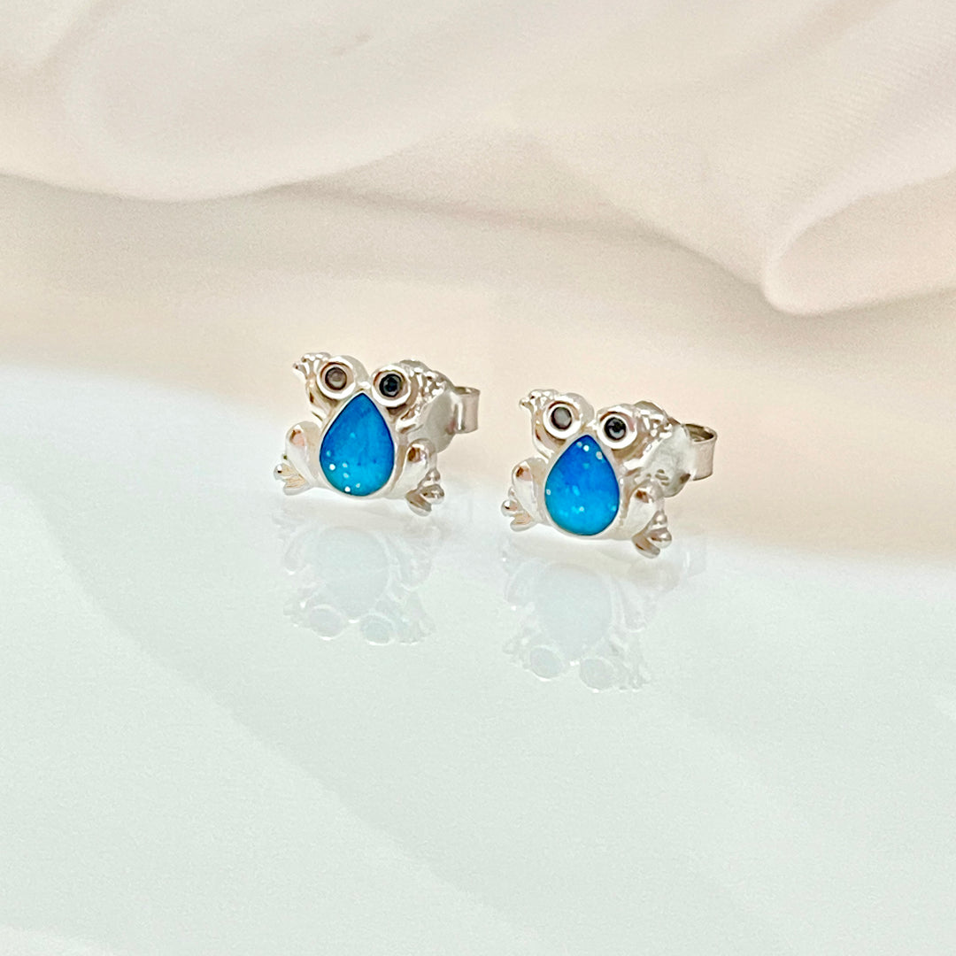 Aretes Plata 🐸 Rana 6MM | Nicola Joyería 