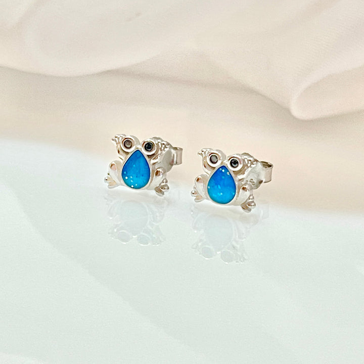 Aretes Plata 🐸 Rana 6MM | Nicola Joyería 
