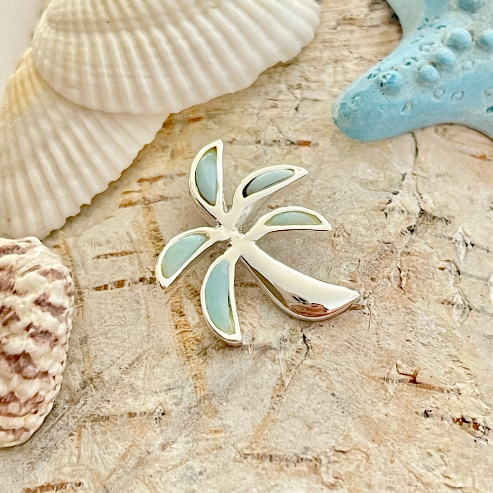🌴 Palmera Colgante Larimar de Plata 925 | Nicola Joyería CR 🇨🇷