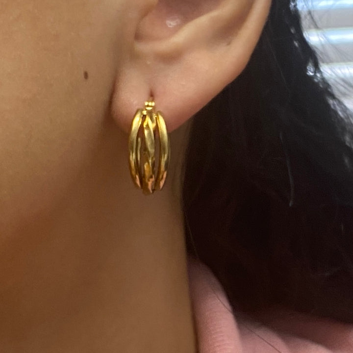 Argollas Acero Entrelazadas
