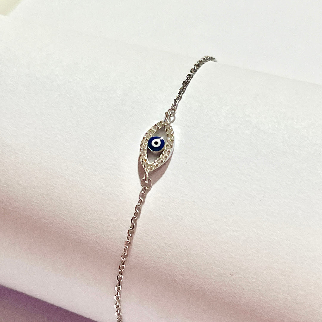 Pulsera de Plata Ojo turco | Nicola Joyería 