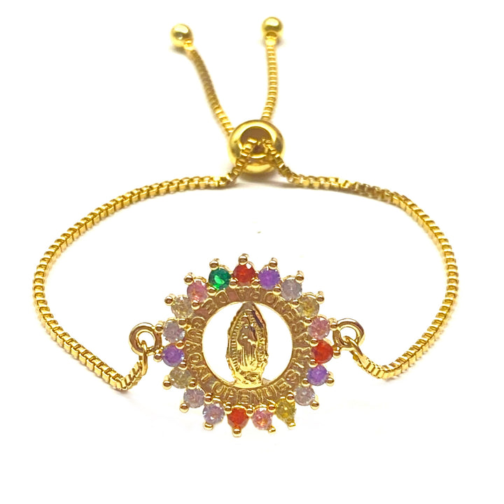 Pulsera Acero Virgen Guadalupe Dorado