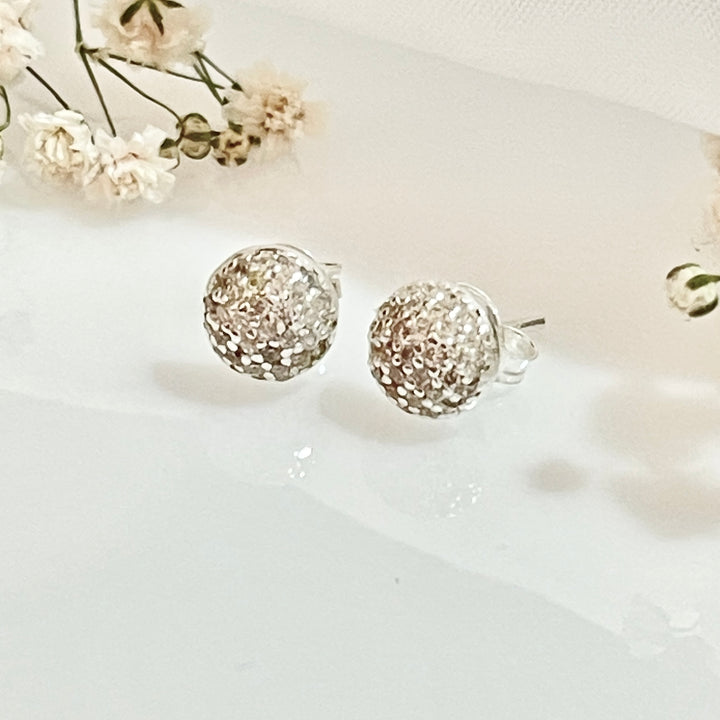 Aretes de Plata Circonita 7MM | Nicola Joyería en Costa Rica