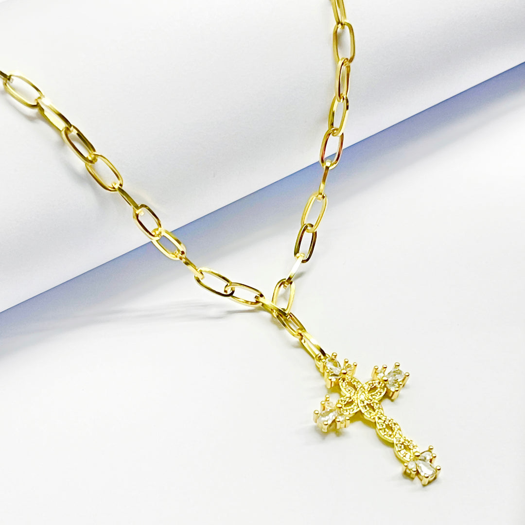 Gargantilla de Acero Cruz Infinito ♾️ | Nicola Joyería 