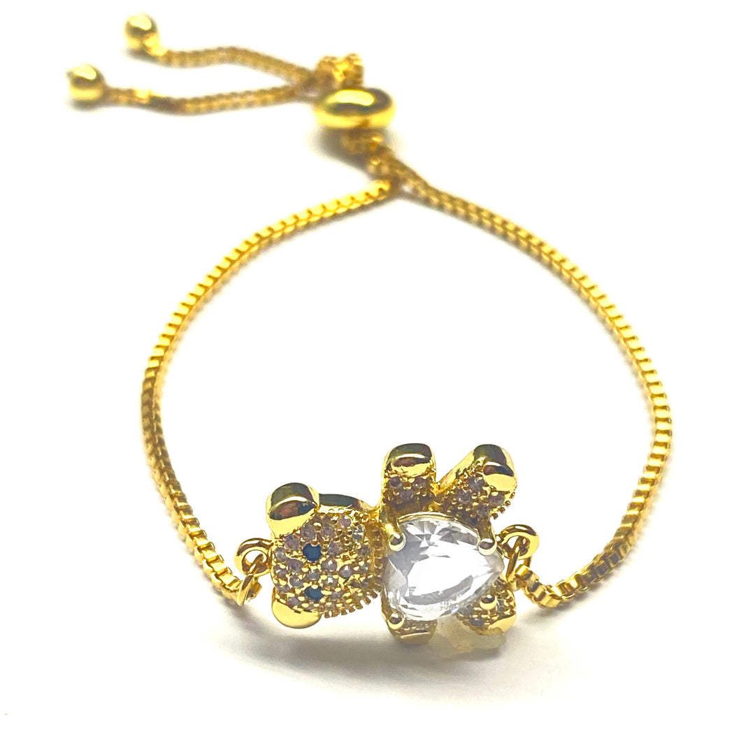 Pulsera Acero 🧸🤍 Osito Blanco