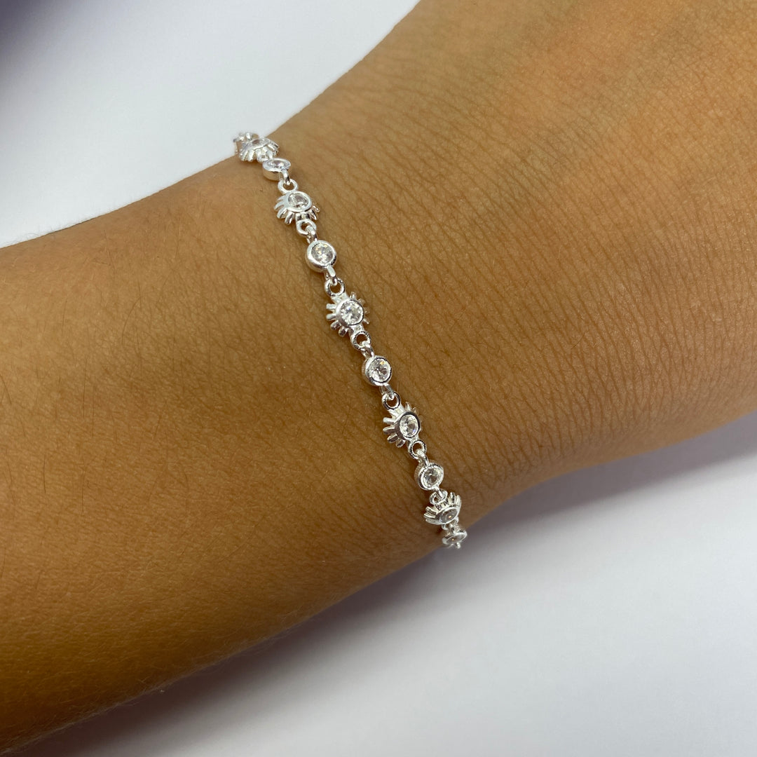 Pulsera de Plata Círculos | Nicola Joyería