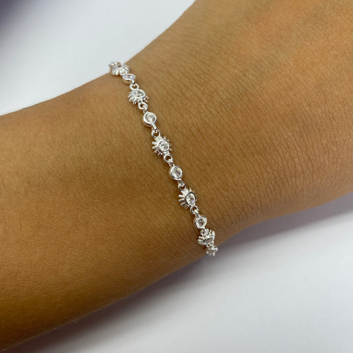 Pulsera de Plata Círculos | Nicola Joyería