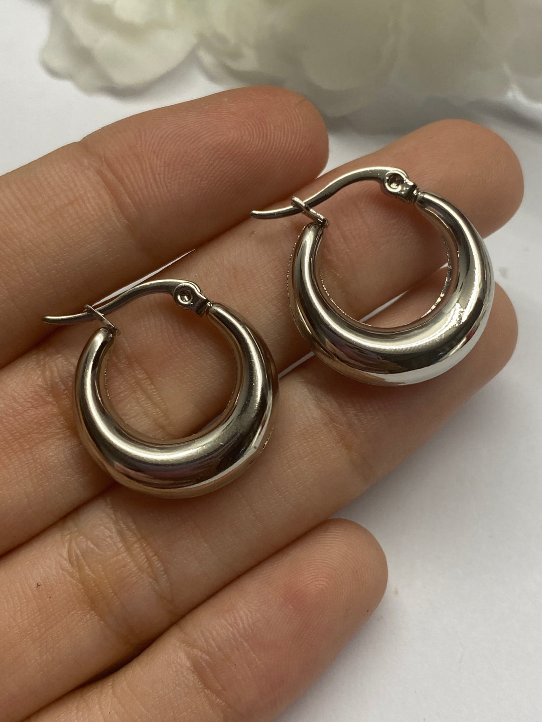 Argollas Acero 15MM Lisas