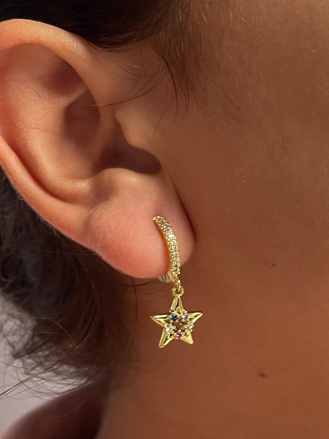 Huggies de Acero 🌟Estrella Puntos colores