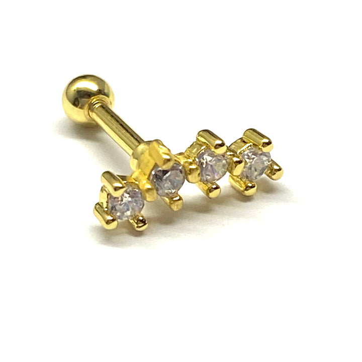 Arete Quirúrgico 🧡Circonia Dorado