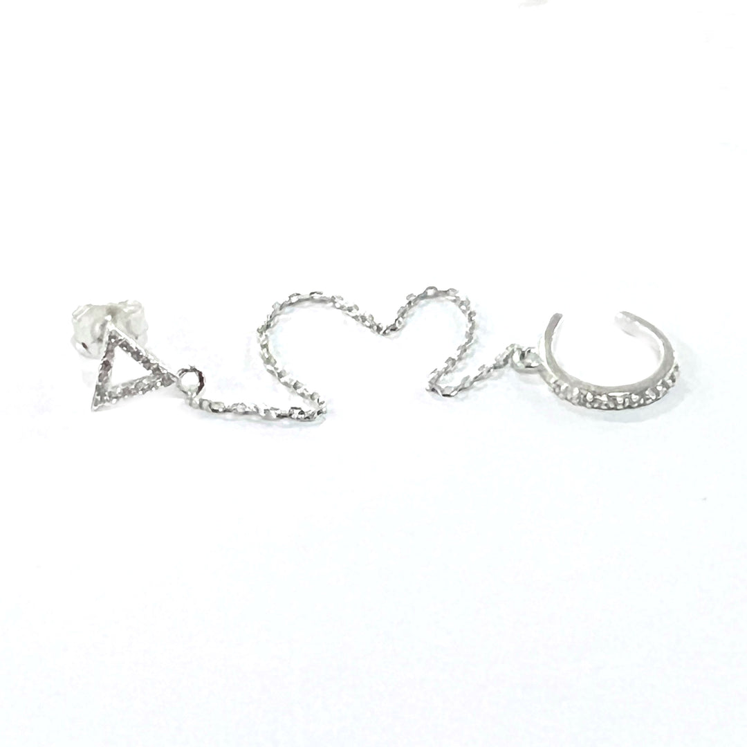 Aretes de Plata Escalador Triángulo 🔺