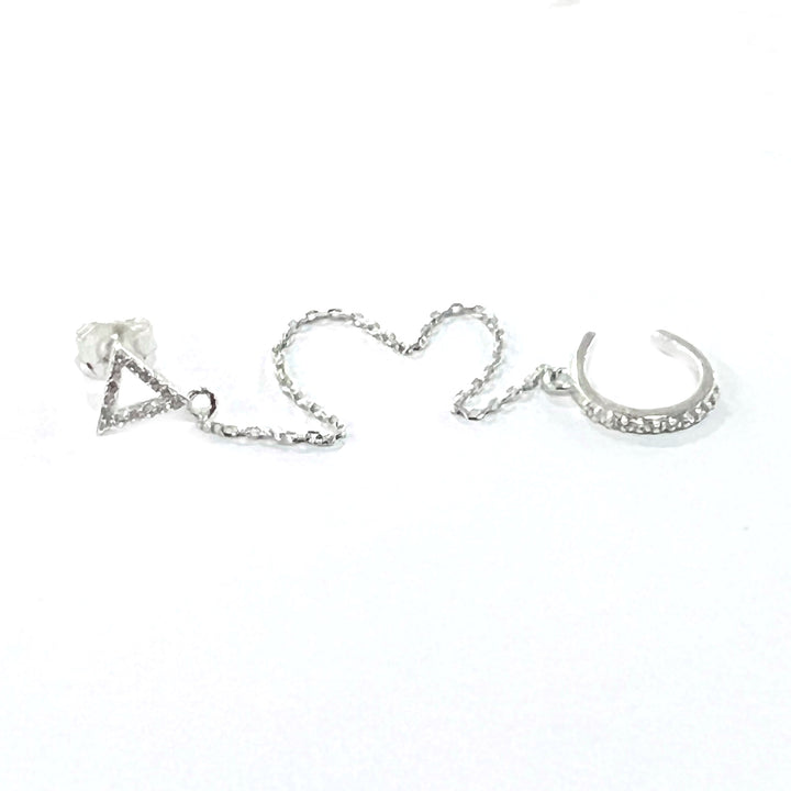 Aretes de Plata Escalador Triángulo 🔺