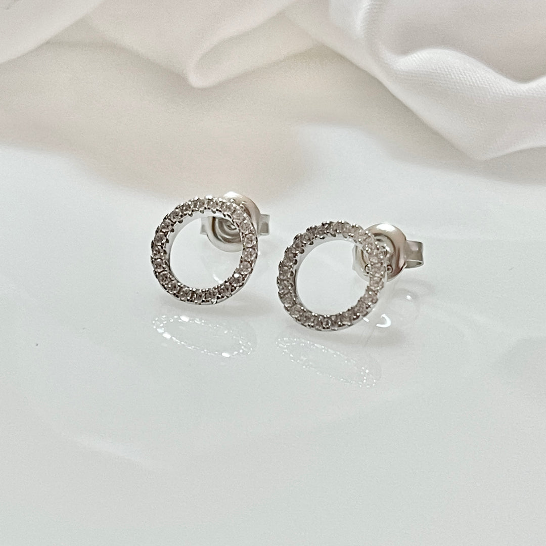 Aretes Plata circulo Grande 11MM