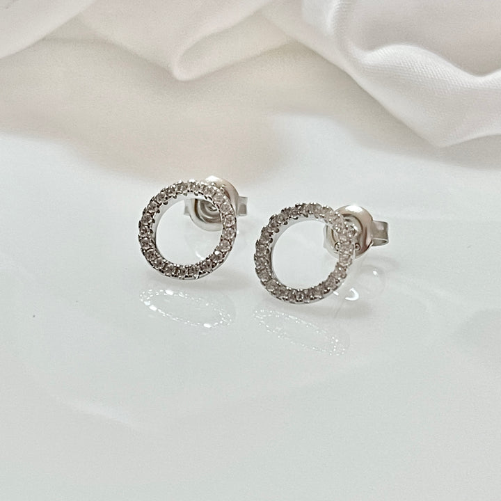 Aretes Plata circulo Grande 11MM