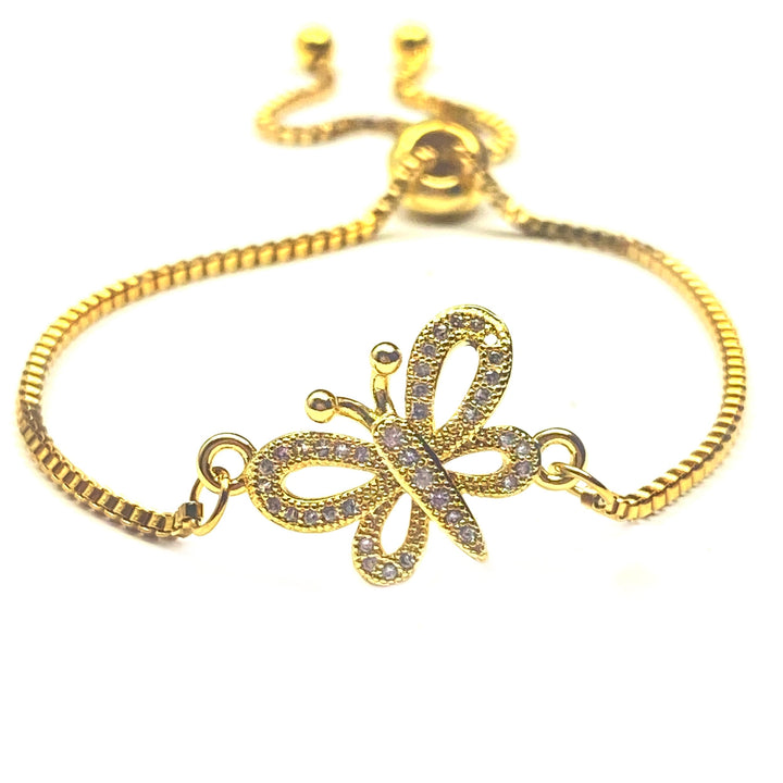 Pulsera Acero Libélula Dorada