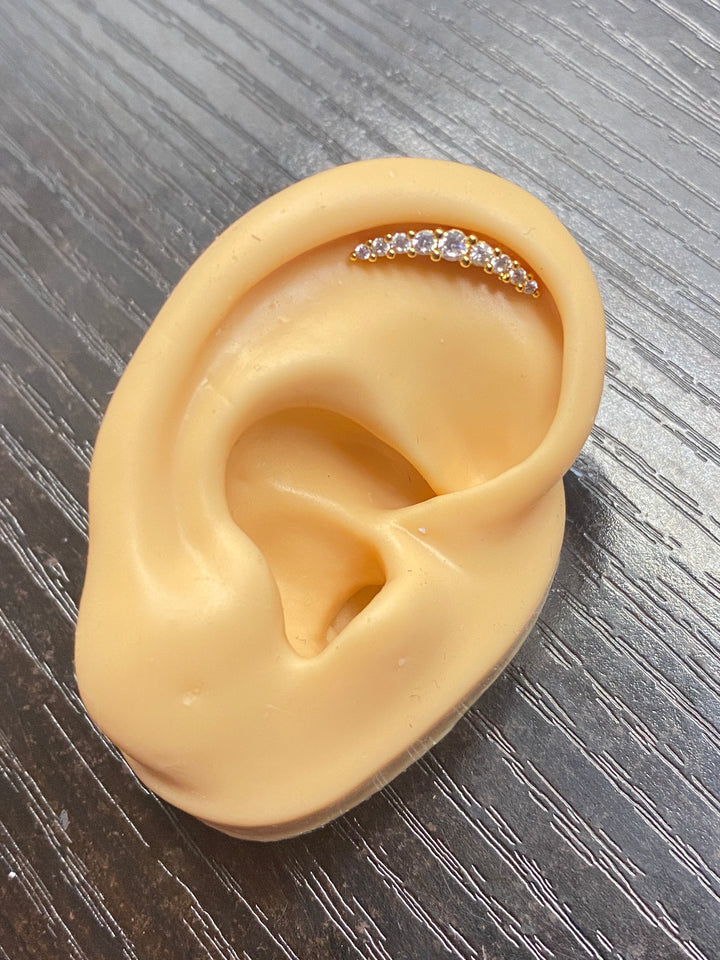 Arete Quirúrgico 🧡 Curvo Dorado