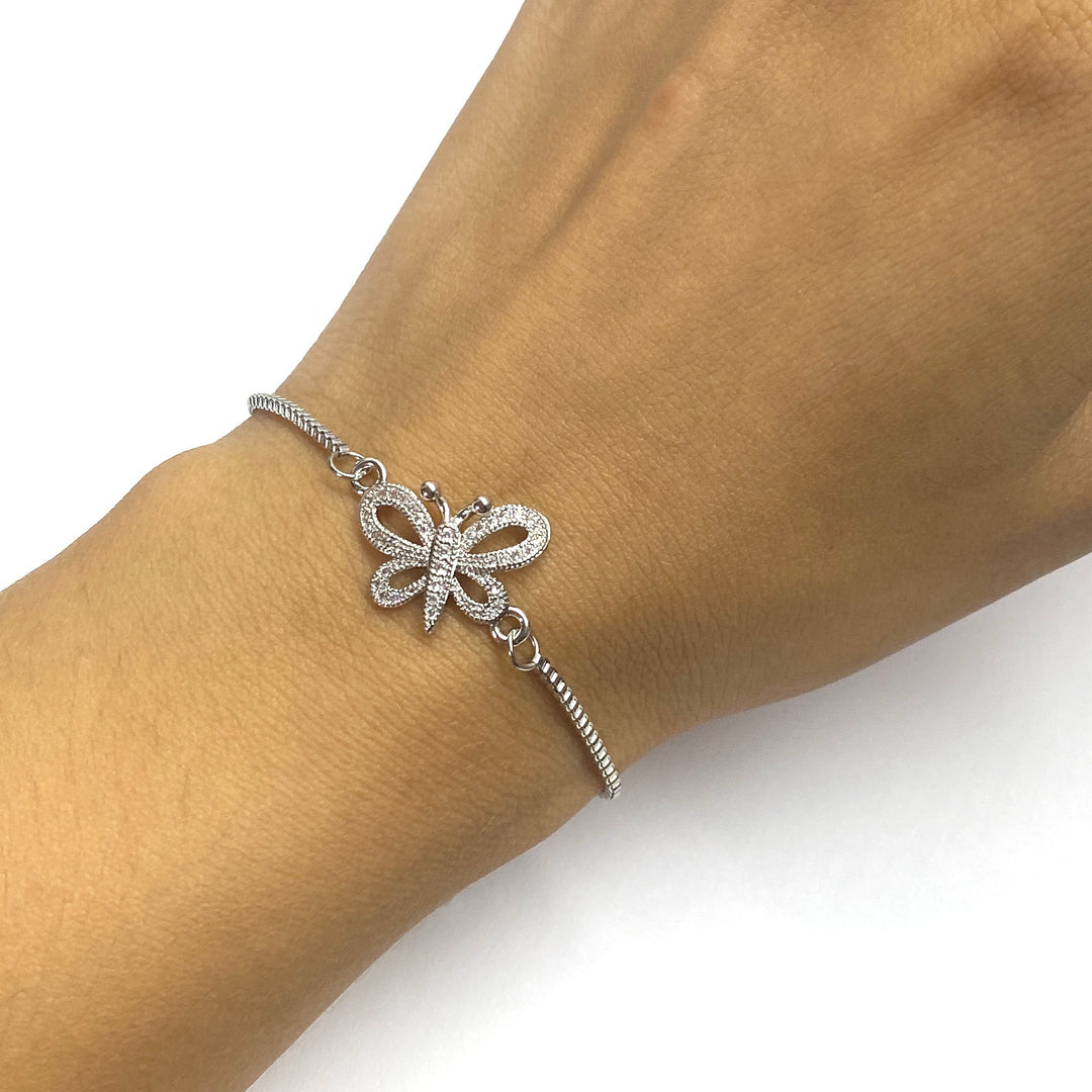 Pulsera Acero Libélula Plateada