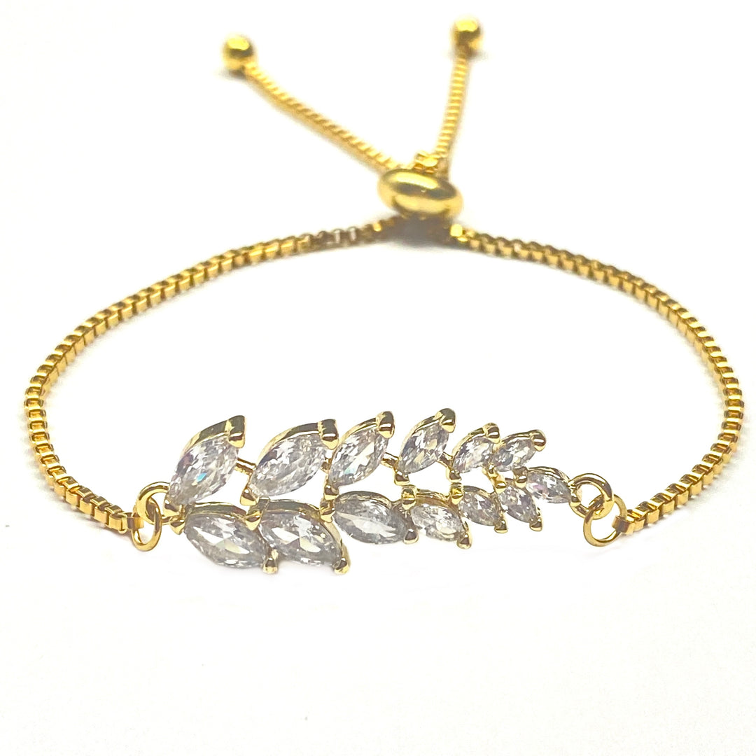 Pulsera Acero 🍃 Hojas Doradas