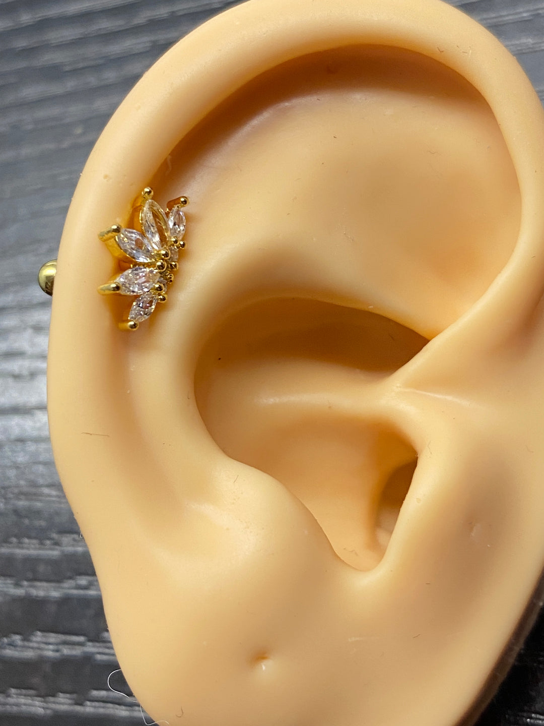 Arete Quirúrgico 🧡Circonia Dorado| Nicola Joyería