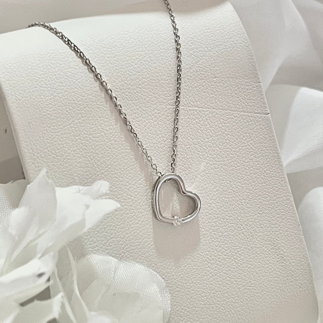 Collar Plata ❤️ Corazón Brillo | Nicola Joyería 