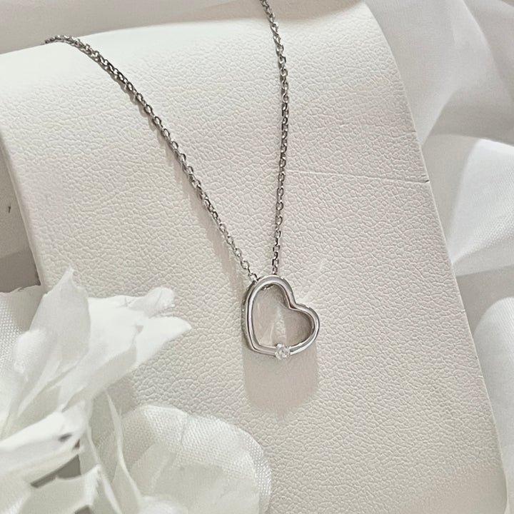 Collar Plata ❤️ Corazón Brillo | Nicola Joyería 