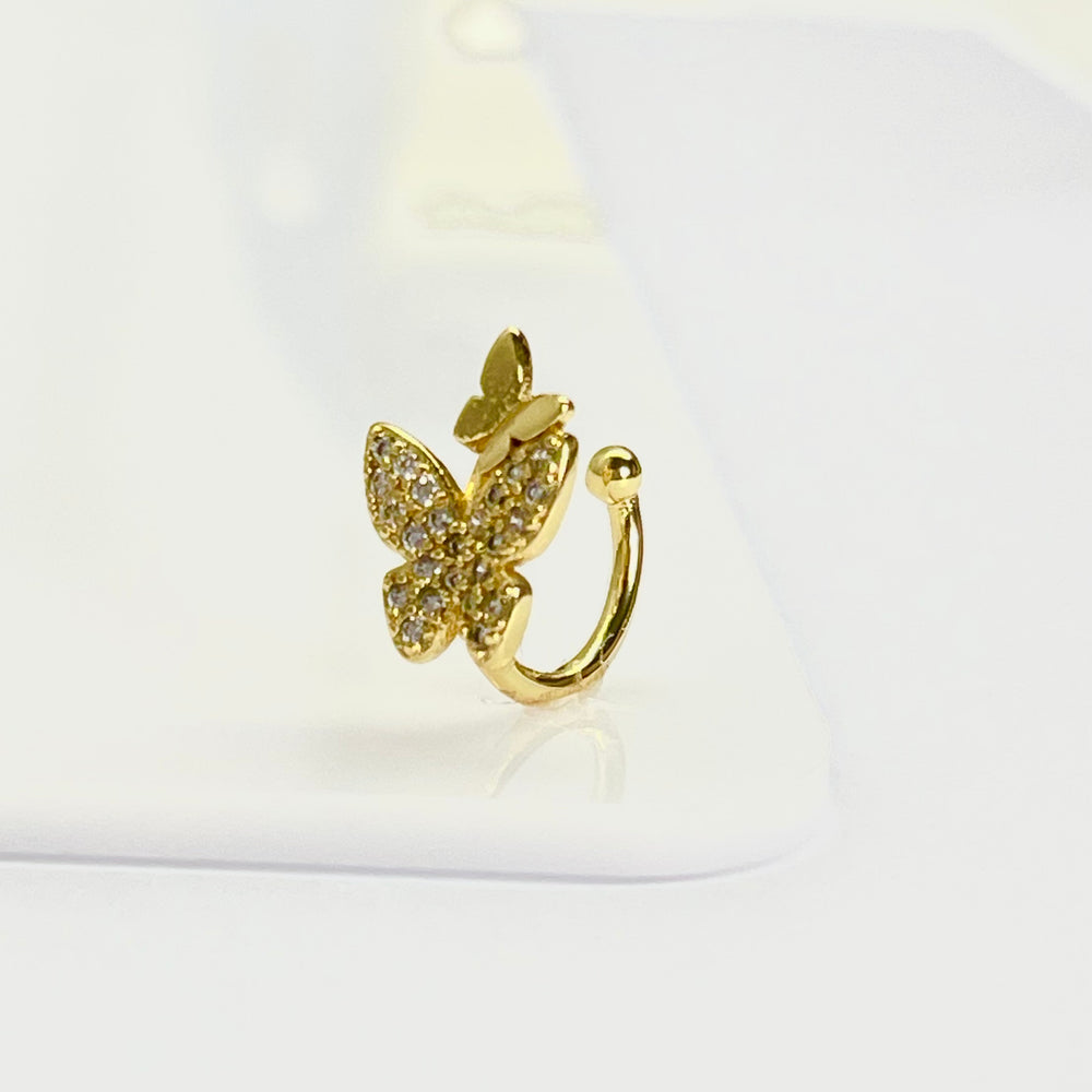 Escalador de Acero Mariposa Doble Blanca 🦋| Nicola Joyería 