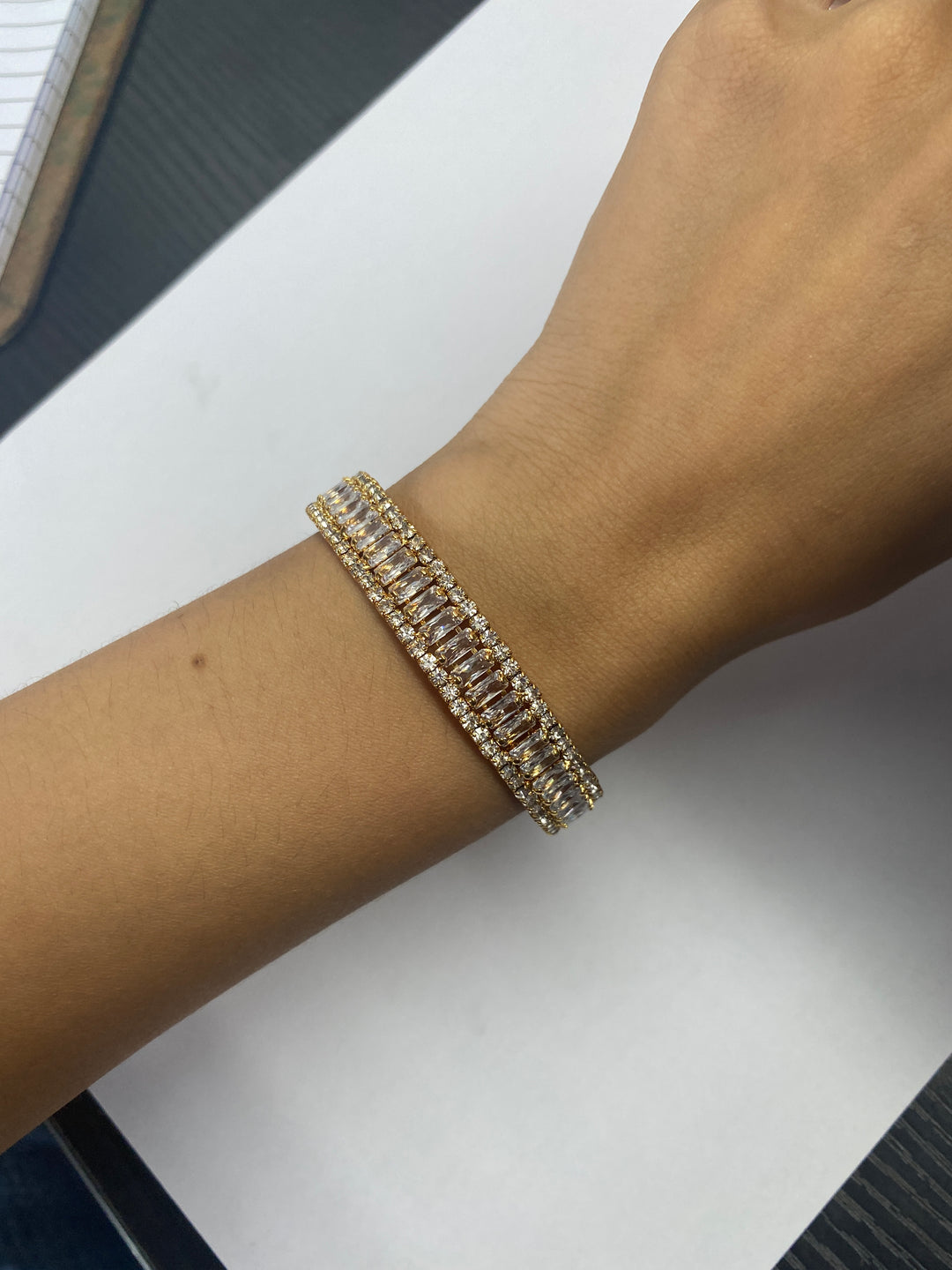 Pulsera Acero 💛 Aro Dorado