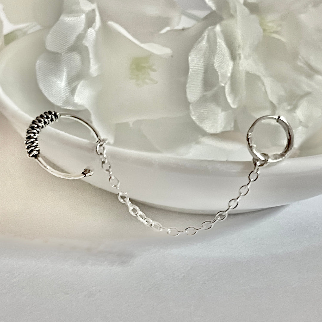 Aretes de Plata Escalador Nudo Pequeño 💐 | Nicola Joyería 