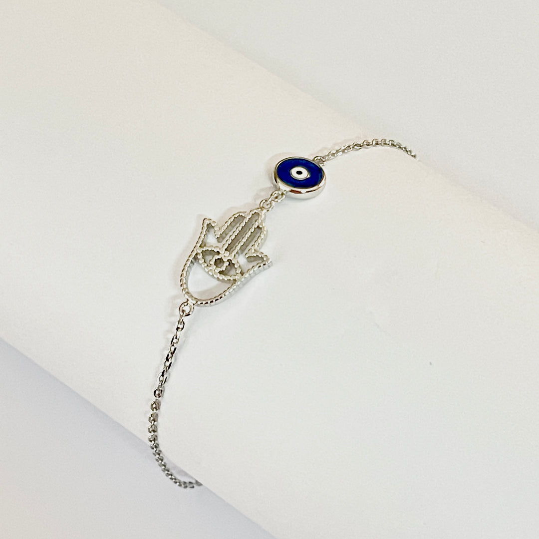 Pulsera Plata 🧿🪬Ojo Turco