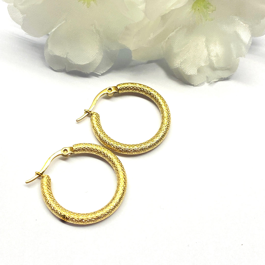 Argollas Acero 20MM Labradas