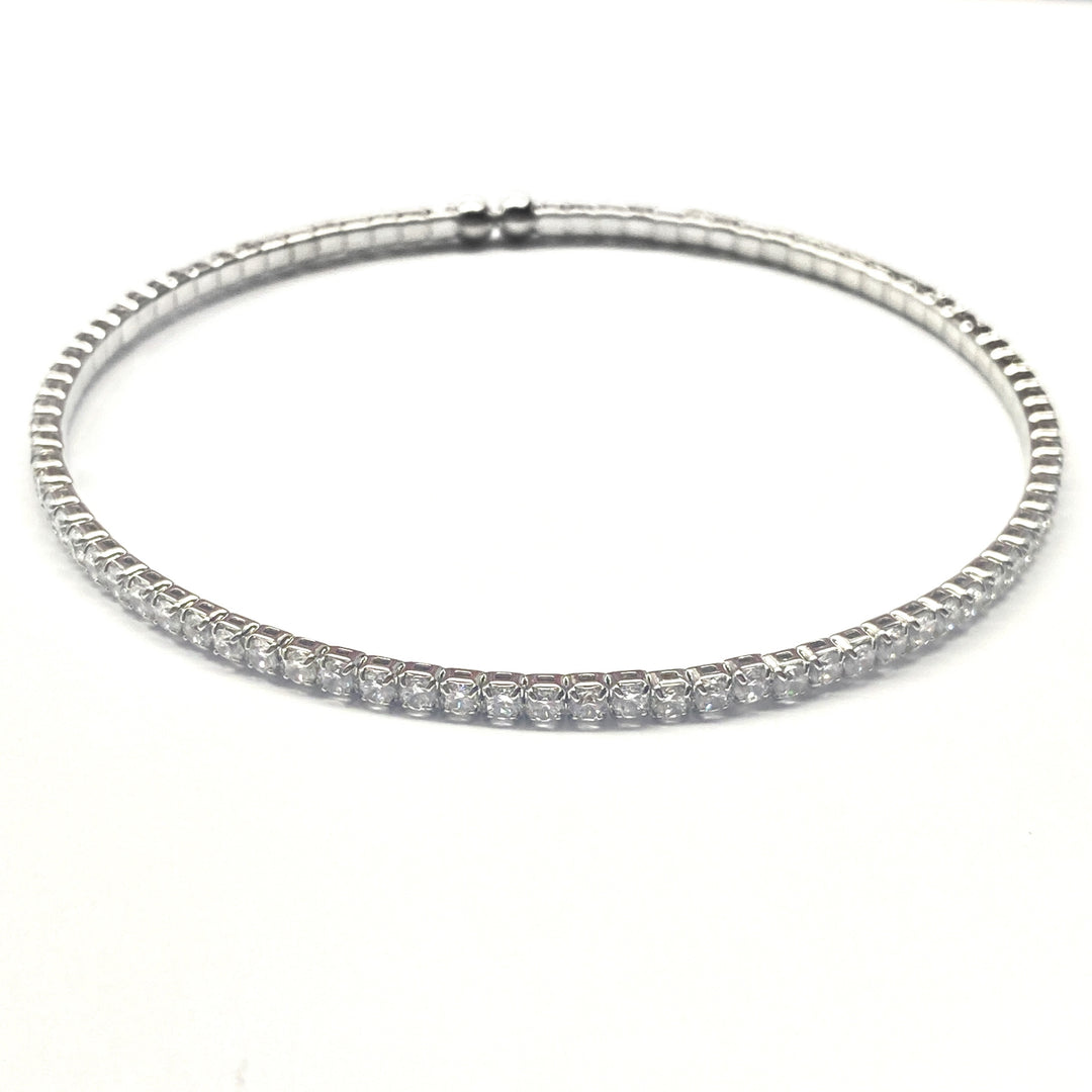 Pulsera Acero 🤍 Aro Plateado