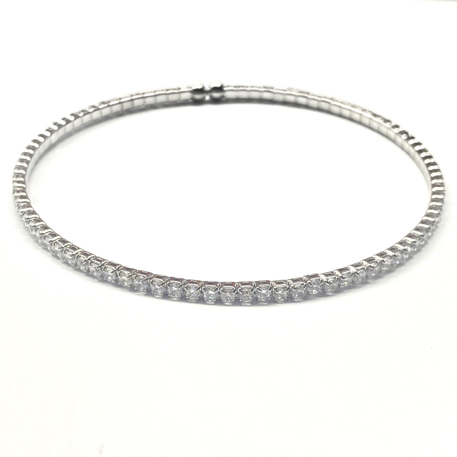 Pulsera Acero 🤍 Aro Plateado
