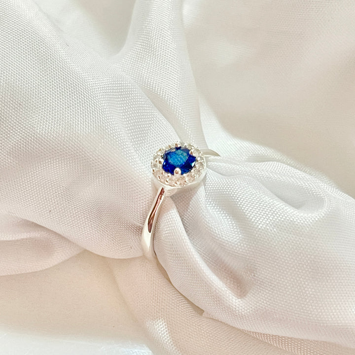 Anillo Plata Promesa Circulito Azul 🔹💙 | Nicola Joyería 