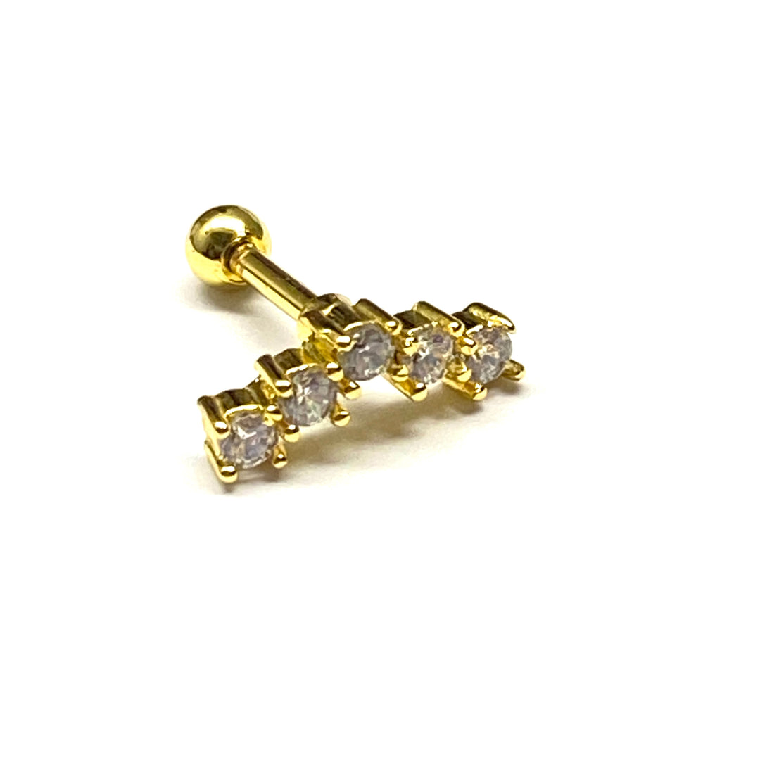 Arete Quirúrgico 🧡 Curvo Dorado