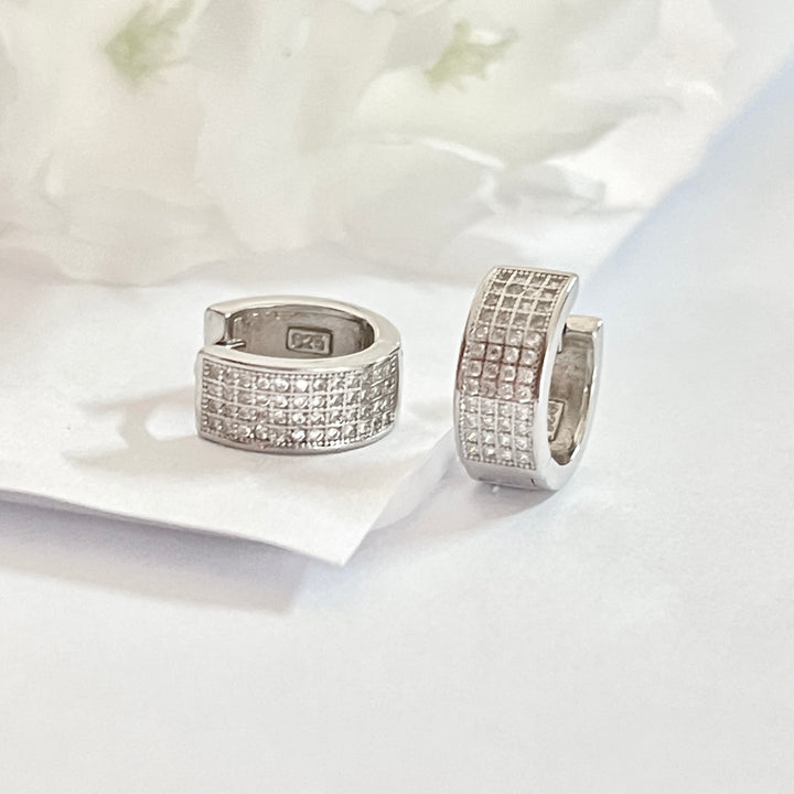 Huggies Plata 💎 Grueso Grande | Nicola Joyería 