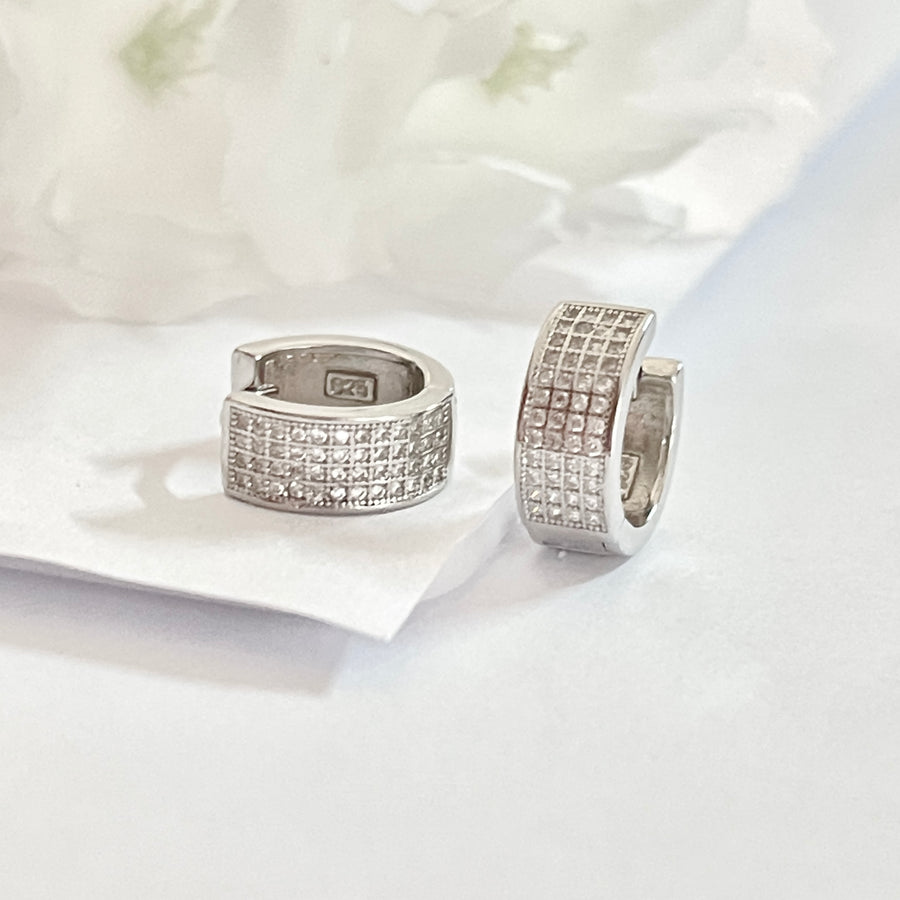 Huggies Plata 💎 Grueso Grande | Nicola Joyería 