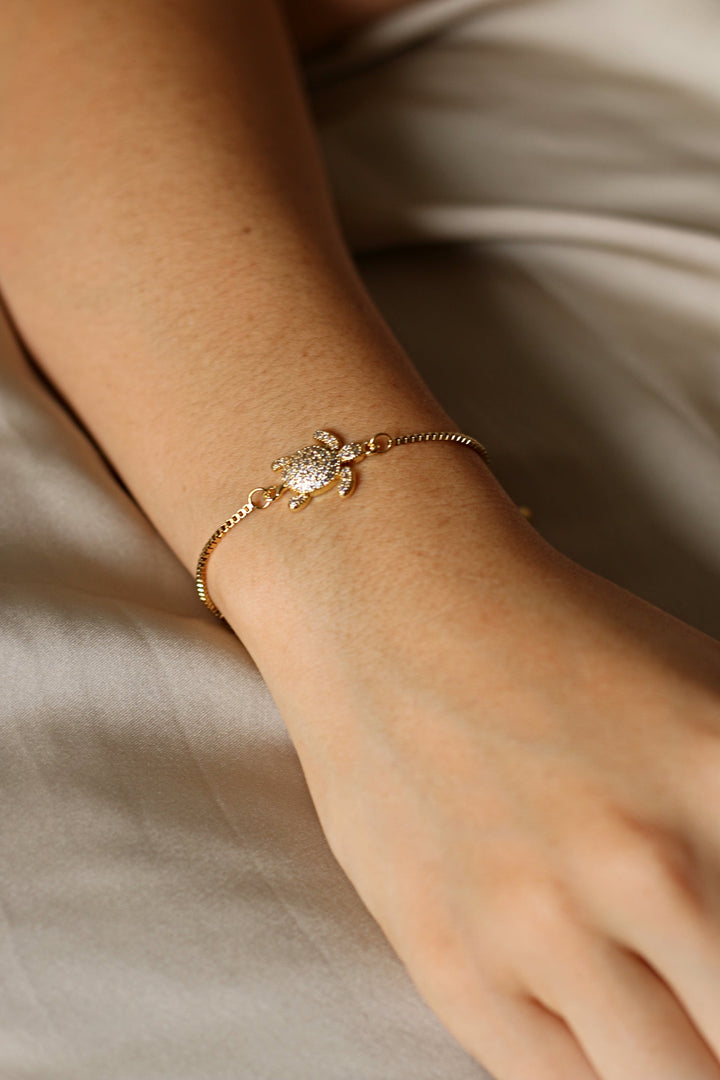 Pulsera Acero 🐢 Tortuga Dorada