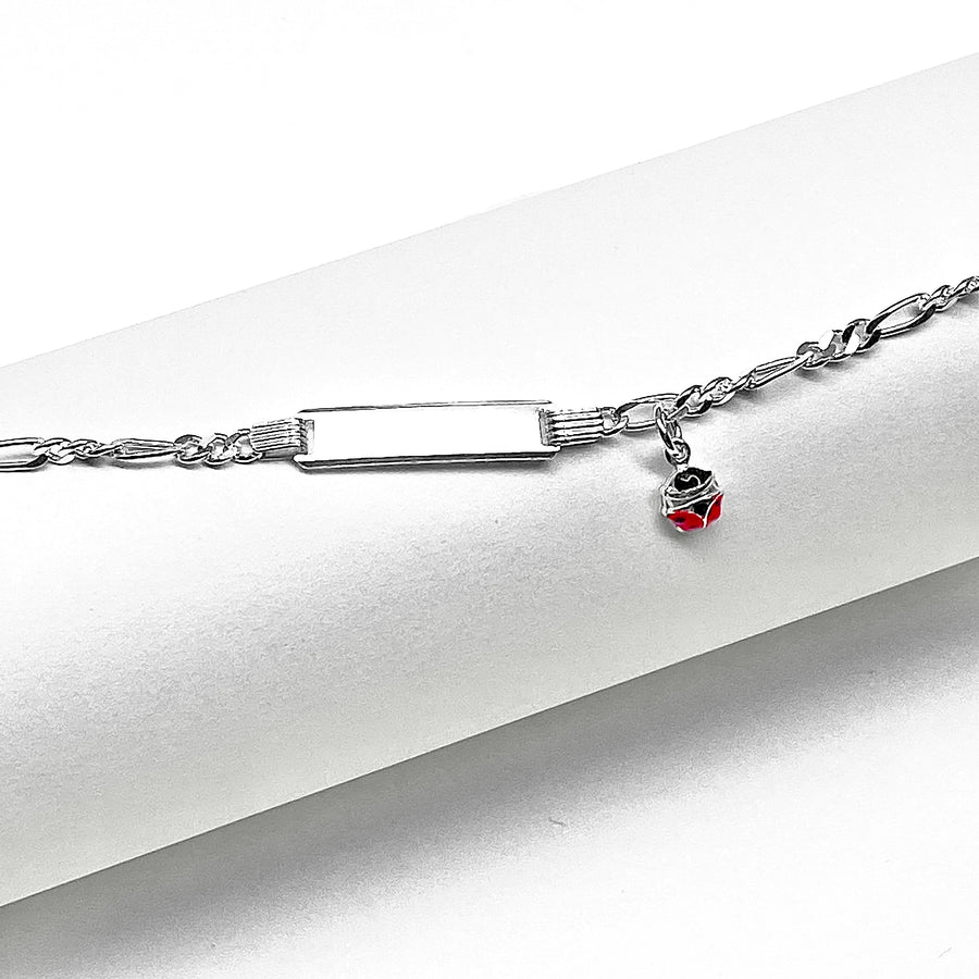 Pulsera de Plata Mariquita Niña | Nicola Joyería en Costa Rica