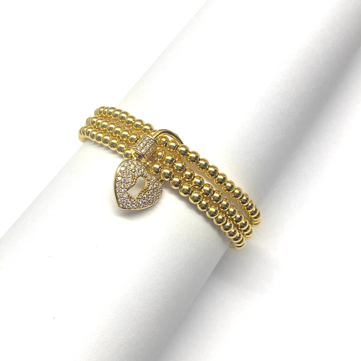 Pulsera Acero 💛 Corazón Llave