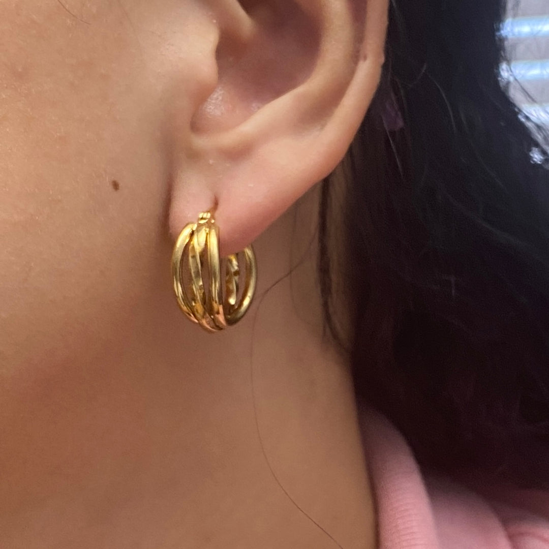Argollas Acero Entrelazadas