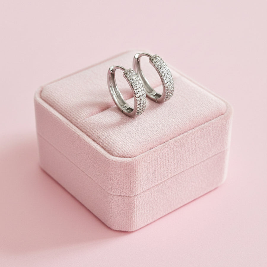 Huggies Plata 💎 Brilló Grande  | Nicola Joyería 