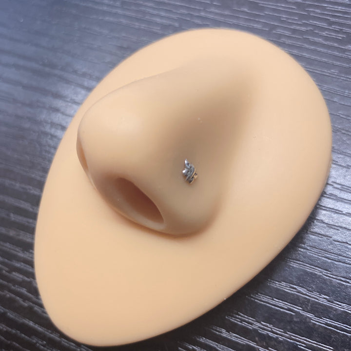 Piercing Recto de Nariz Plata Mariposa