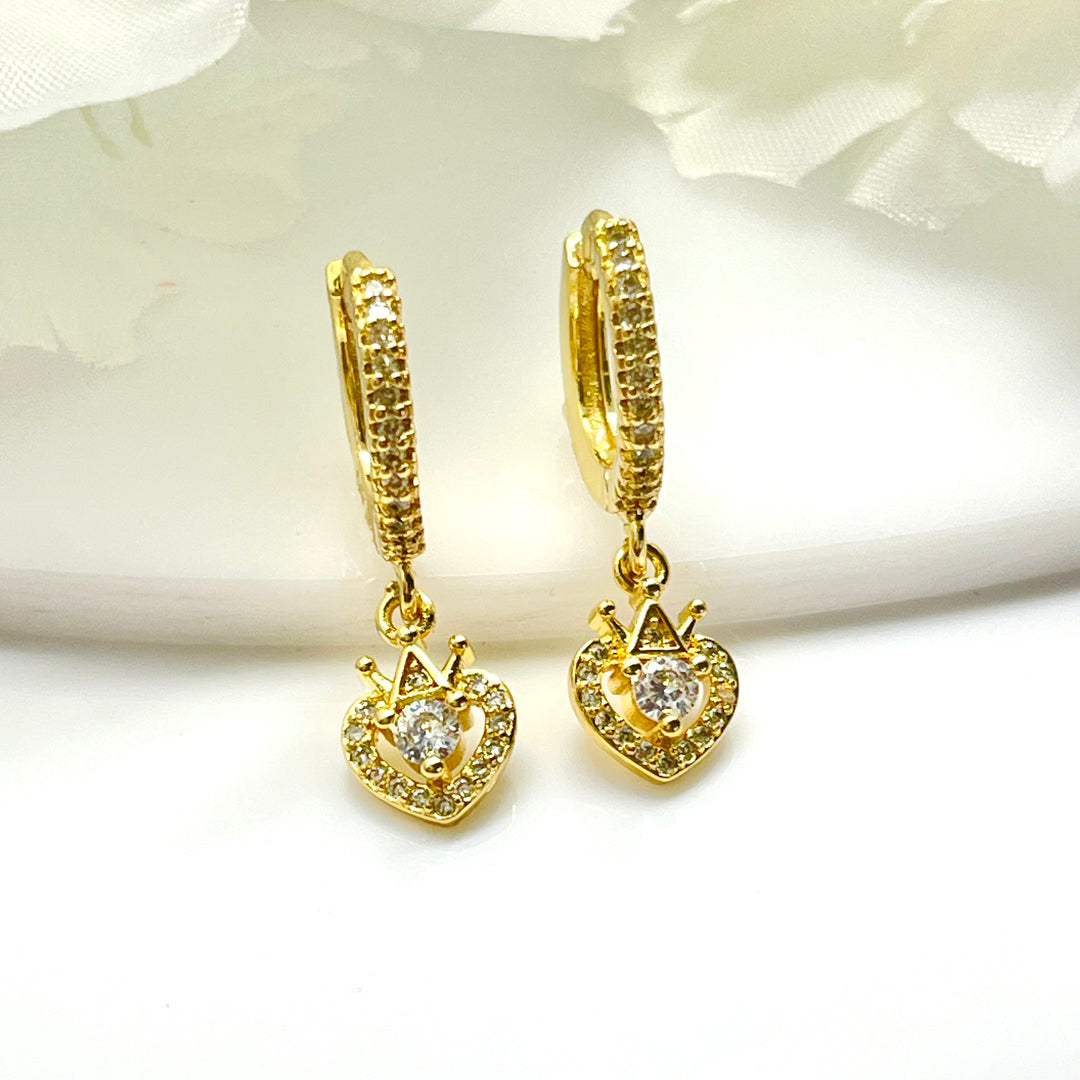 Huggies de Acero 🥰👑Corona Corazón | Nicola Joyería 