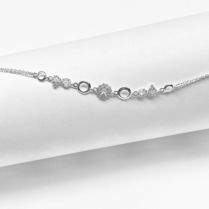 Pulsera de Plata Infinito y Corazones | Plata 925 en Costa Rica